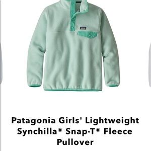 Patagonia Girls Lightweight Snap-T Fleece Pullover